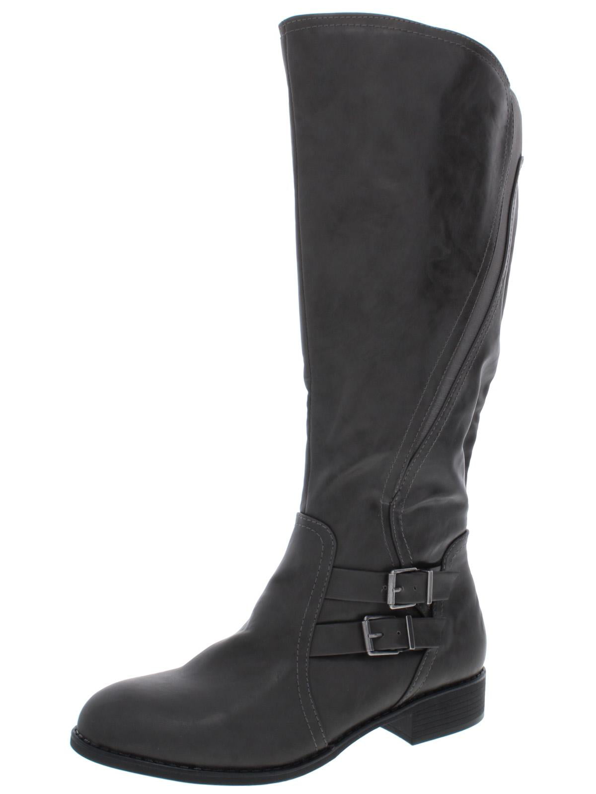 Botas femininas estilo &amp; co Milah altas casuais de cano médio, cor carvão, tamanho 6,5 m