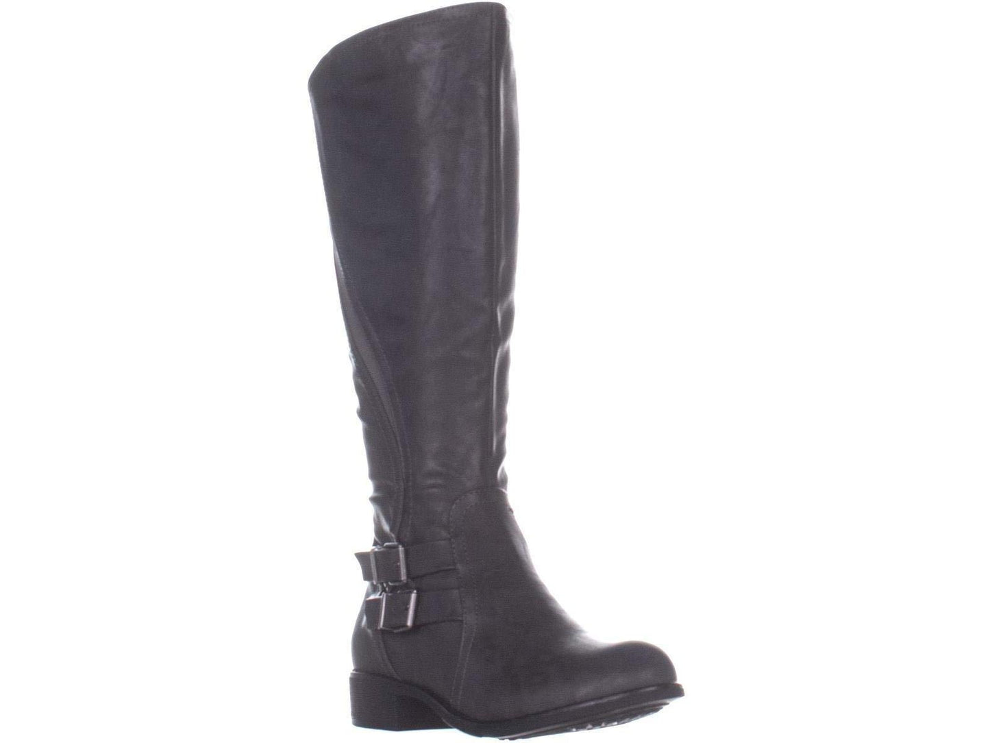Botas femininas estilo &amp; co Milah altas casuais de cano médio, cor carvão, tamanho 6,5 m