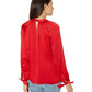 Blusa feminina Trina Turk Water Lily vermelha tamanho pequeno