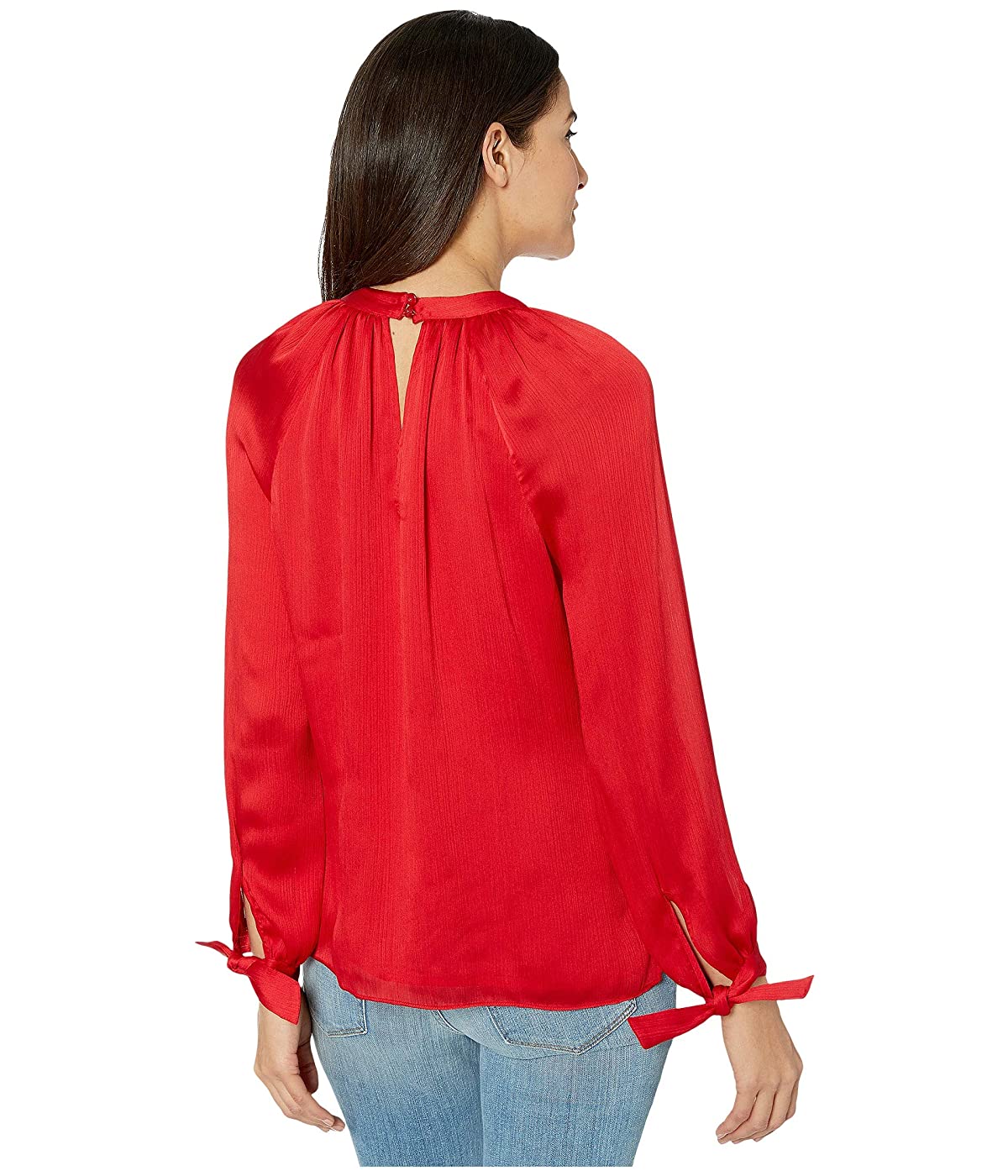 Blusa feminina Trina Turk Water Lily vermelha tamanho pequeno