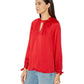 Blusa feminina Trina Turk Water Lily vermelha tamanho pequeno