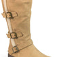 Bota Santell Tall com fivela feminina White Mountain, marrom, tamanho 6 M