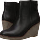 Botas femininas Kensie Hatley Wedge pretas tamanho 7