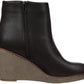 Botas femininas Kensie Hatley Wedge pretas tamanho 7
