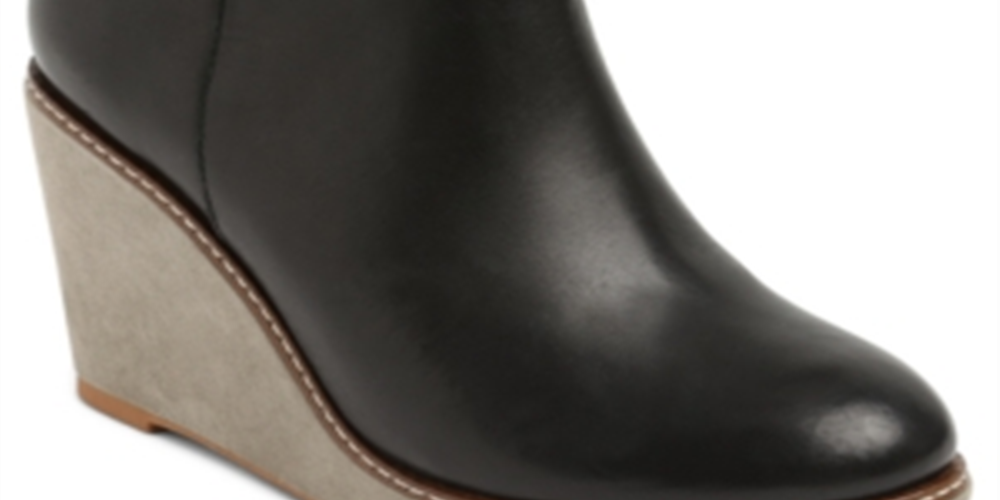 Botas femininas Kensie Hatley Wedge pretas tamanho 7