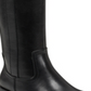 Tommy Hilfiger Imina Leather Botas de montaria femininas com bico fechado e cano alto, pretas, tamanho 6,5 M