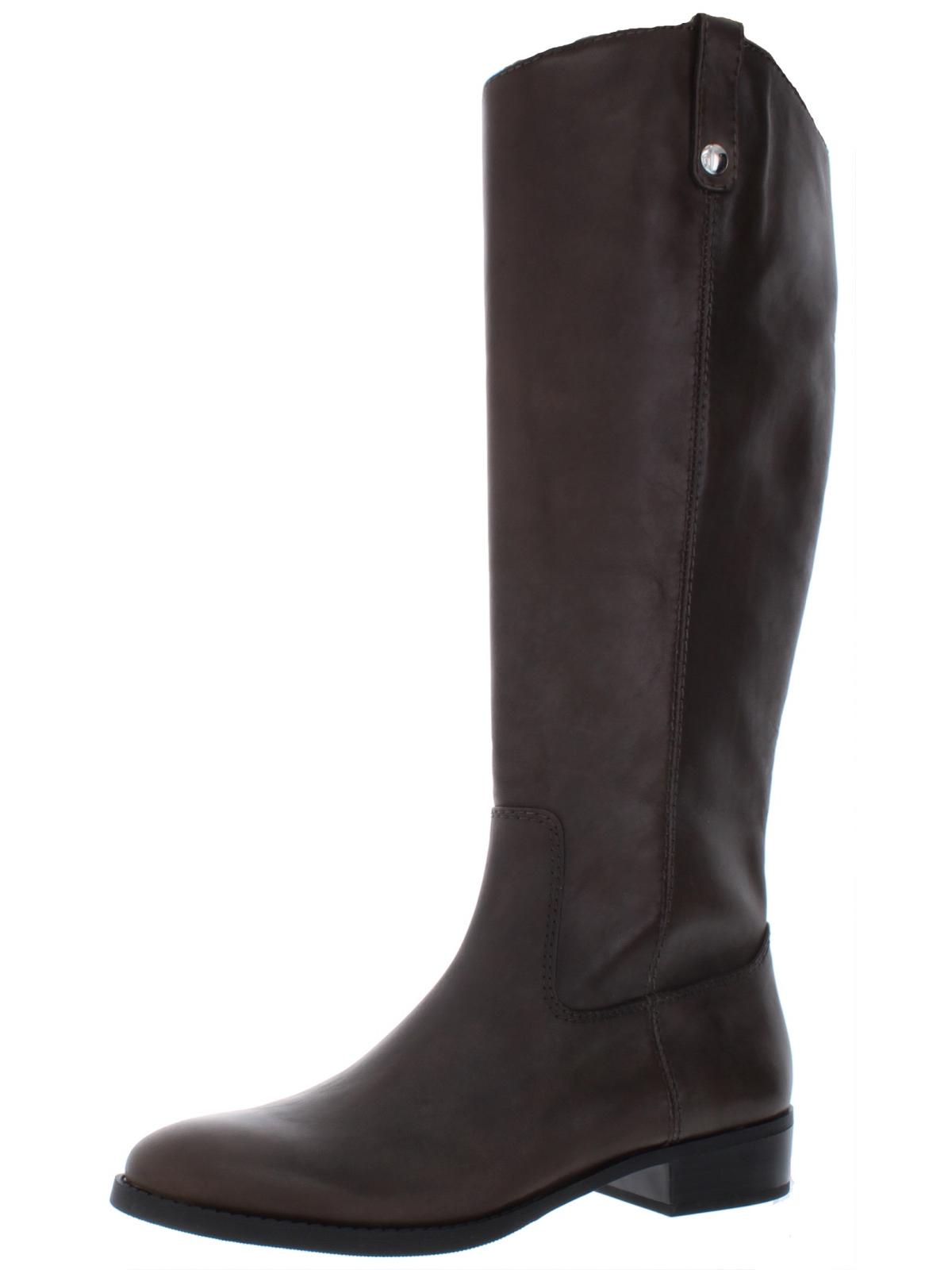 Botas de montaria femininas INC International Concepts Fawne Leather, tamanho 7 M, marrom