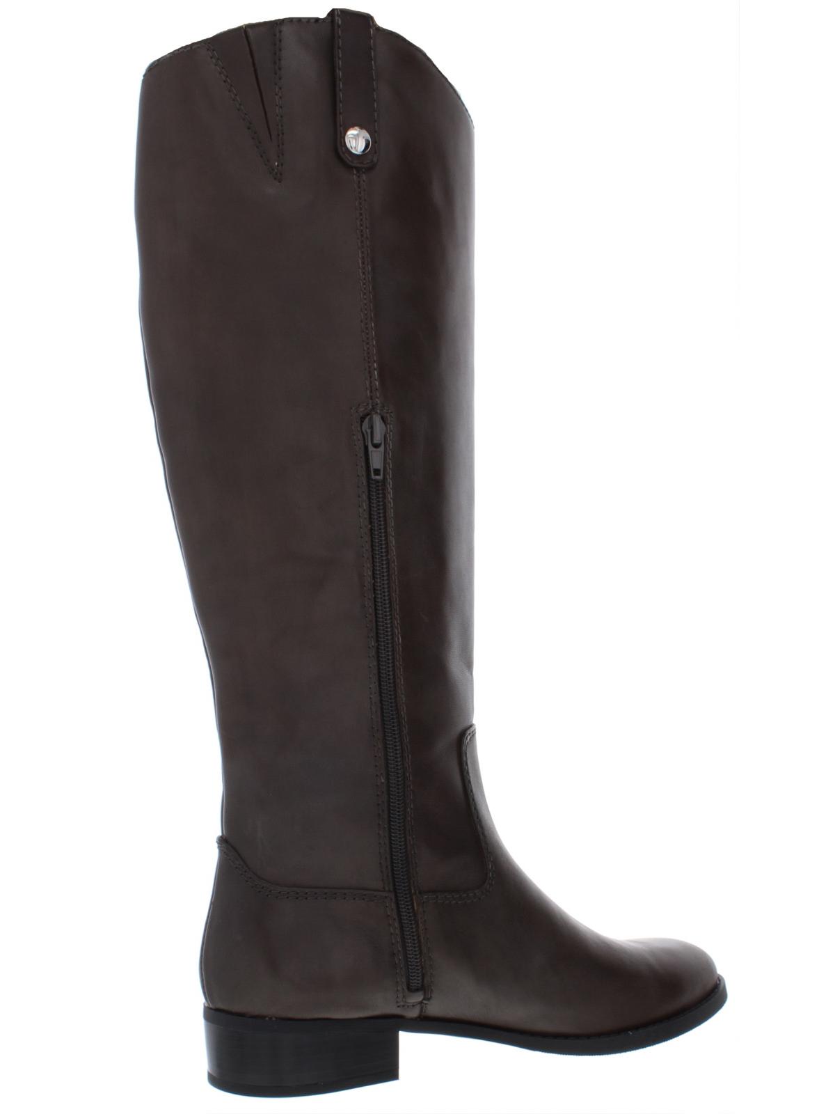 Botas de montaria femininas INC International Concepts Fawne Leather, tamanho 7 M, marrom