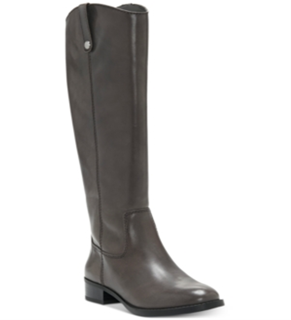 Botas de montaria femininas INC International Concepts Fawne Leather, tamanho 7 M, marrom