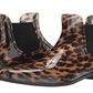 Botas de chuva Lauren Ralph Lauren Tally III com estampa de jaguatirica - pretas, tamanho 5 B