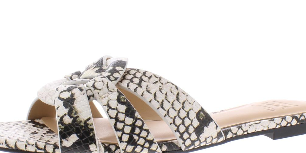 Sandálias femininas casuais INC International Concepts Gargip Open Toe, pretas e rosa, tamanho 5 M