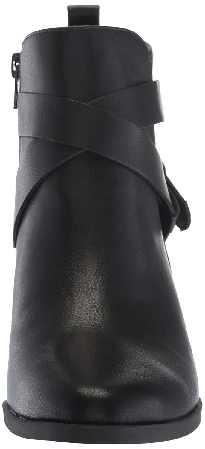 Sandálias femininas Anne Klein Javen Fabric com bico fechado, casuais, pretas, tamanho 10 M