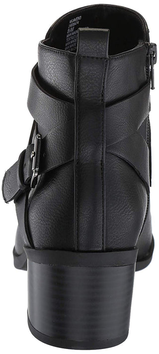 Sandálias femininas Anne Klein Javen Fabric com bico fechado, casuais, pretas, tamanho 10 M