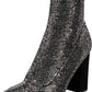 Material Girl Bota feminina Mbaybe com salto alto e salto alto, preta, tamanho 8 M