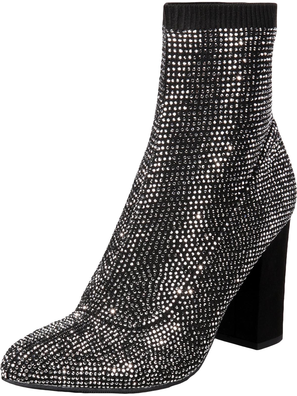 Material Girl Bota feminina Mbaybe com salto alto e salto alto, preta, tamanho 8 M