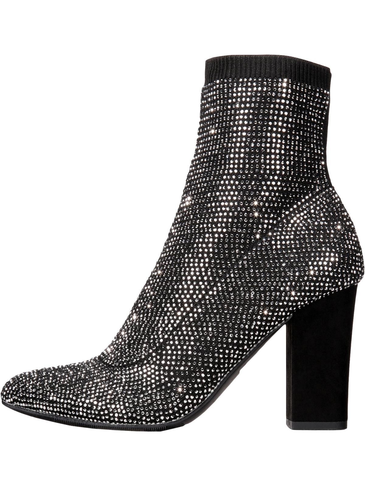 Material Girl Bota feminina Mbaybe com salto alto e salto alto, preta, tamanho 8 M