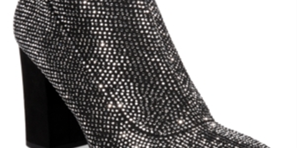Material Girl Bota feminina Mbaybe com salto alto e salto alto, preta, tamanho 8 M