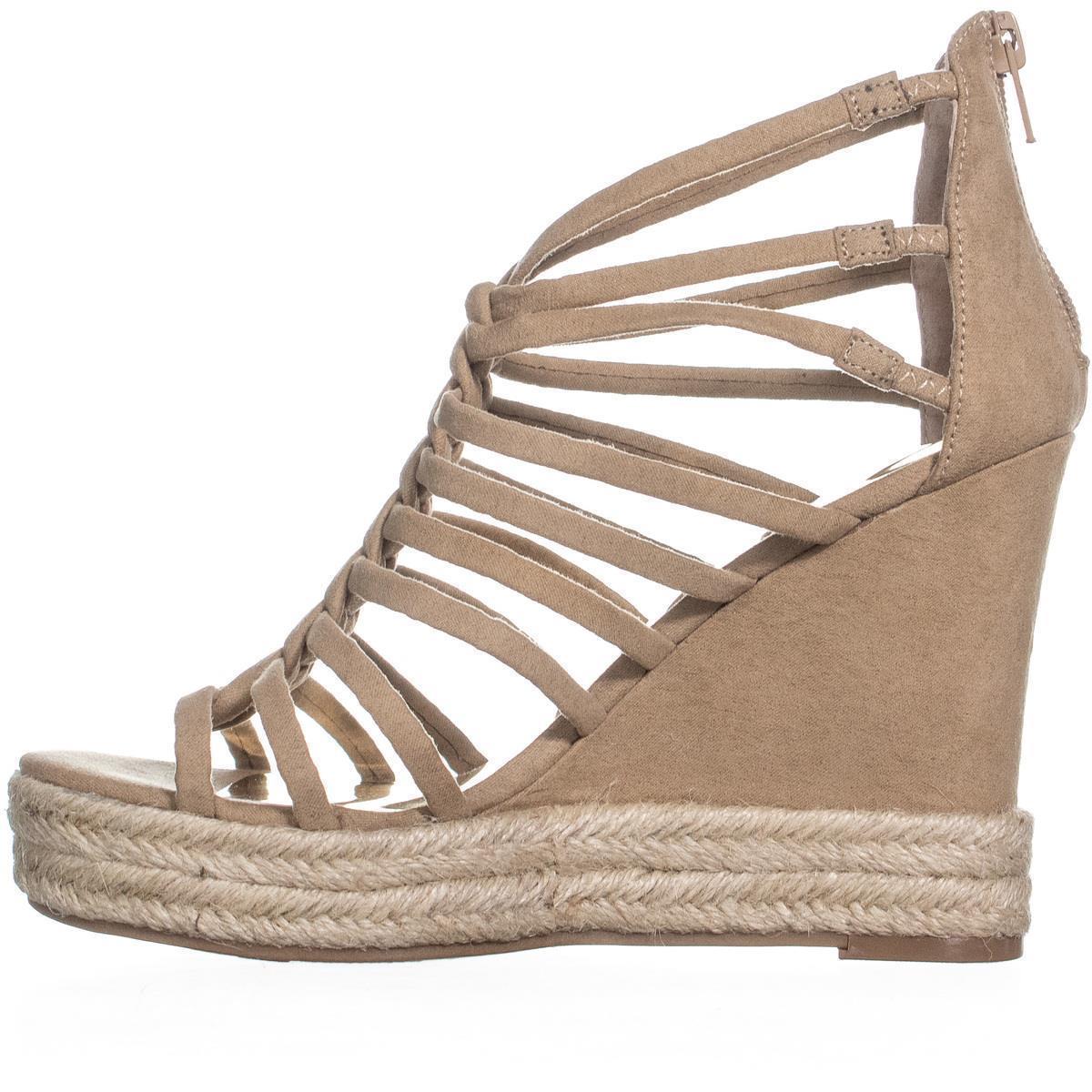 Sandálias femininas Carlos By Carlos Santana Camilla Wedge, marrom, tamanho 10 M