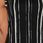 Blusa sem mangas com decote redondo e estampa Alfani feminina, preta, tamanho GG