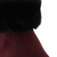 Botas femininas DKNY com zíper e bico redondo, com punho de pele sintética, tamanho 7,5, vermelhas