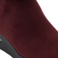 Botas femininas DKNY com zíper e bico redondo, com punho de pele sintética, tamanho 7,5, vermelhas