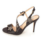 Sandálias femininas INC International Concepts Renita Fabric Open Toe Slingback para ocasiões especiais, pretas, tamanho 9,5M