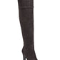 Botas Candice acima do joelho femininas Material Girl, pretas, tamanho 6,5 M