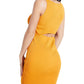 Vestido curto sem mangas Guss feminino laranja tamanho médio