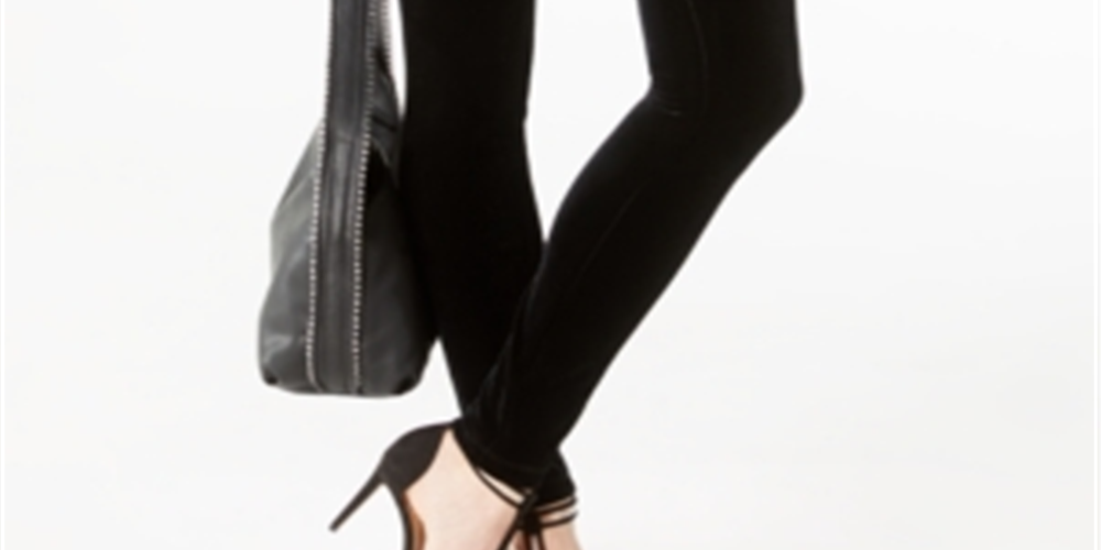 Calça skinny de veludo feminina INC Petite preta tamanho 0 P