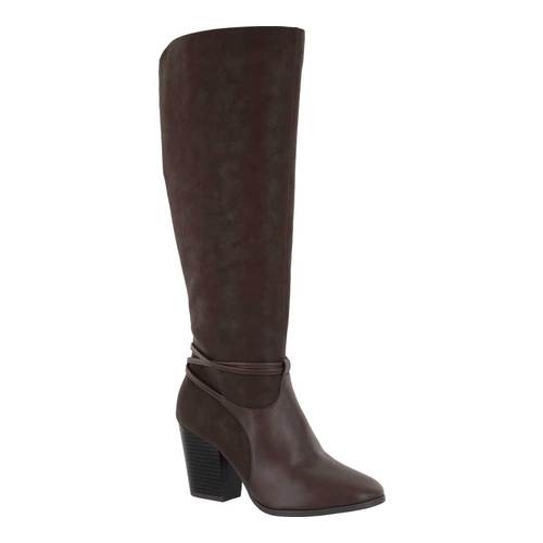 Botas altas femininas Easy Street Premium marrom tamanho 6 M