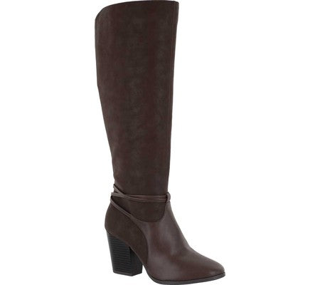 Botas altas femininas Easy Street Premium marrom tamanho 6 M