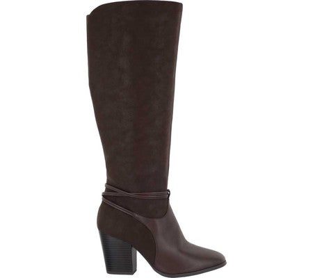 Botas altas femininas Easy Street Premium marrom tamanho 6 M