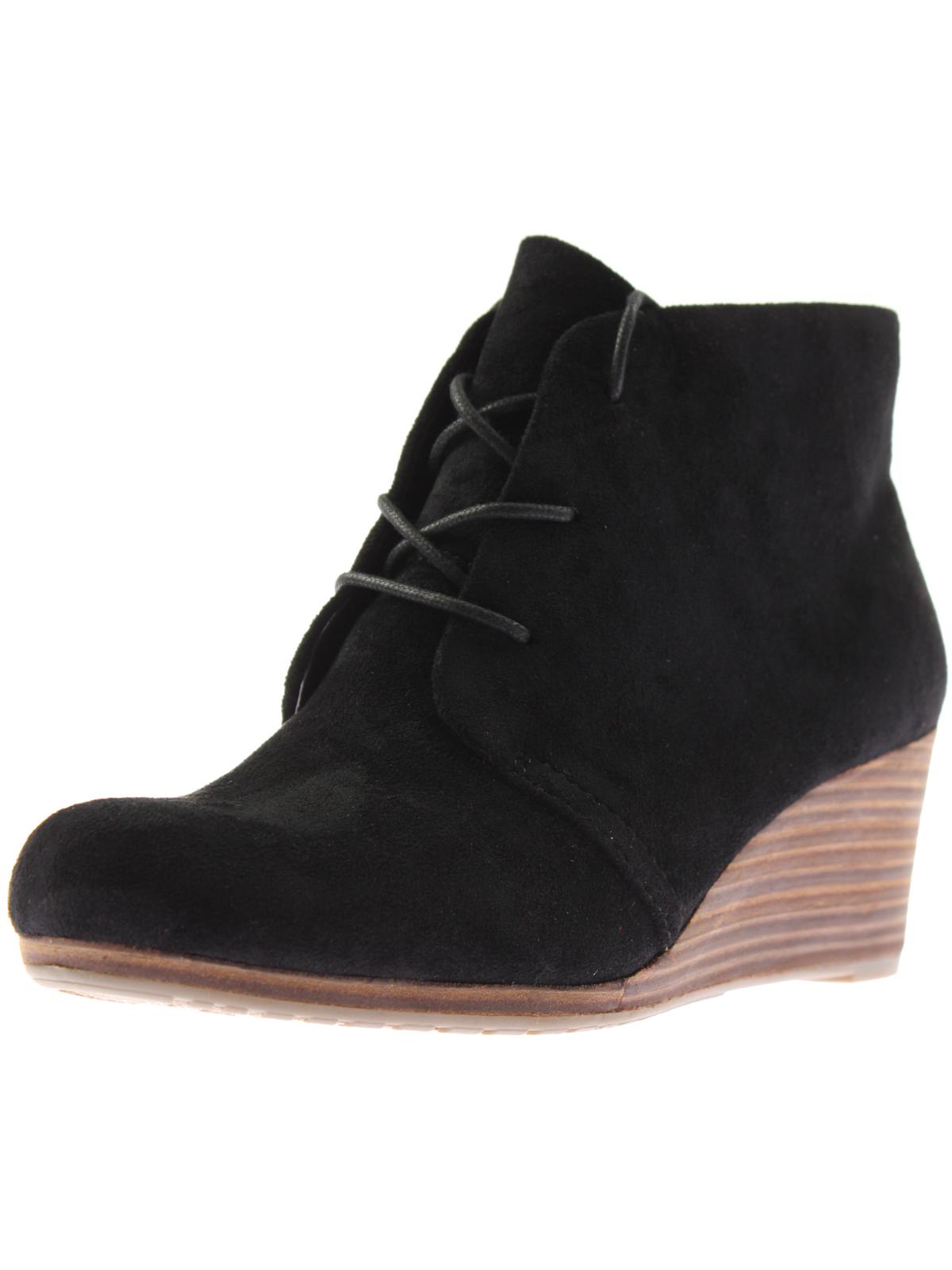 Botas femininas Dakota Wedge Dr. Scholl's, pretas, tamanho 9 W