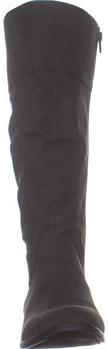 Botas femininas estilo &amp; co Kelimae bico redondo até o joelho, tamanho 5,5 M, cinza