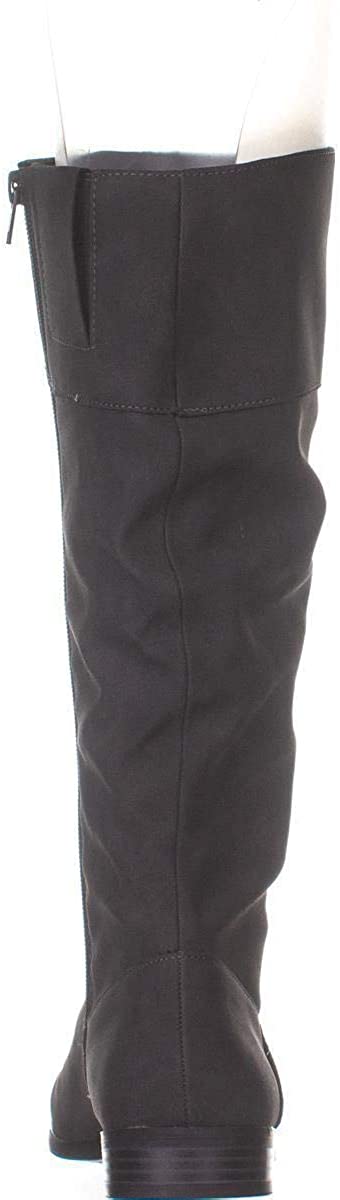 Botas femininas estilo &amp; co Kelimae bico redondo até o joelho, tamanho 5,5 M, cinza