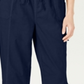 Calça feminina Karen Scott com bolsos e gravata, azul, tamanho pequeno