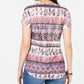 Camiseta feminina estampada estilo &amp; co rosa tamanho PP