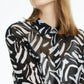 Blusa de malha estampada feminina Alfani, preta, tamanho grande