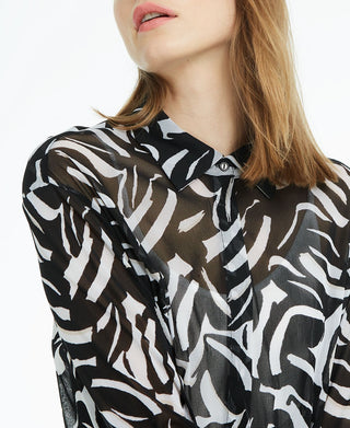 Blusa de malha estampada feminina Alfani, preta, tamanho grande