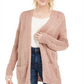Cardigan longo texturizado Pink Rose Junior's tamanho grande