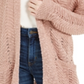 Cardigan longo texturizado Pink Rose Junior's tamanho grande