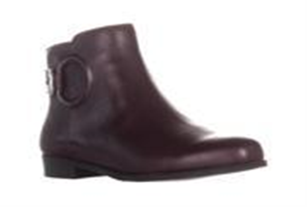 Bota feminina Alfani Avvial com zíper, marrom, tamanho 5,5 M