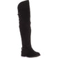 Botas femininas American Rag Adarra com bico fechado e cano alto, tamanho 8,5M, pretas