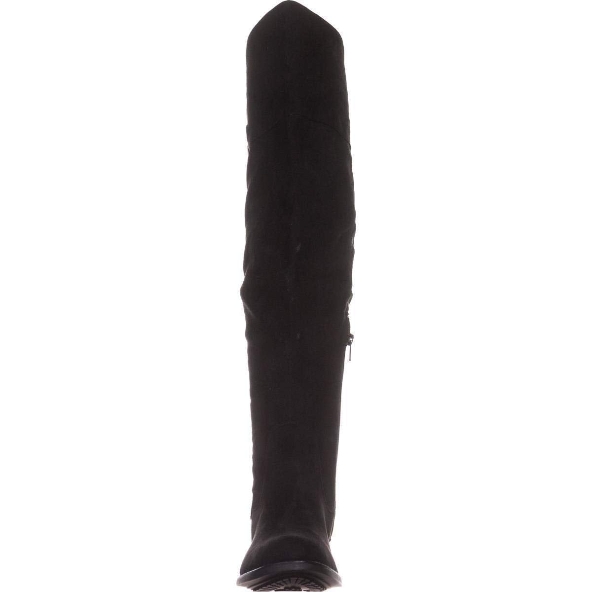 Botas femininas American Rag Adarra com bico fechado e cano alto, tamanho 8,5M, pretas