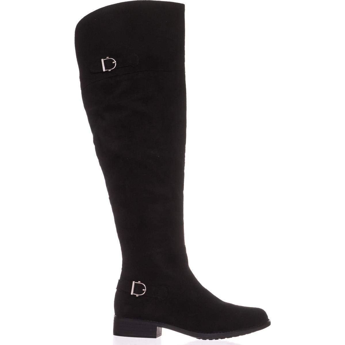 Botas femininas American Rag Adarra com bico fechado e cano alto, tamanho 8,5M, pretas