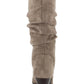 Botas Esprit Oliana de couro sintético, cano médio, largas, marrom, tamanho 11
