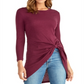 Rachel Roy Women's Knot Front Sweater Purple Size Large