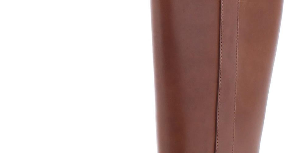 Botas de montaria altas de couro Bernadine femininas Ralph Lauren, marrom, tamanho 8,5 B