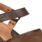 BOC Rina Leather Ankle Strap Wedge Heels Feminino Preto Tamanho 10 M