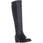 Botas femininas Bar III Vayla com zíper e salto alto, pretas, tamanho 11 M